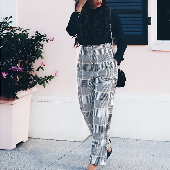 Topshop Checkered Houndstooth Trouser - Picture 4 of 7